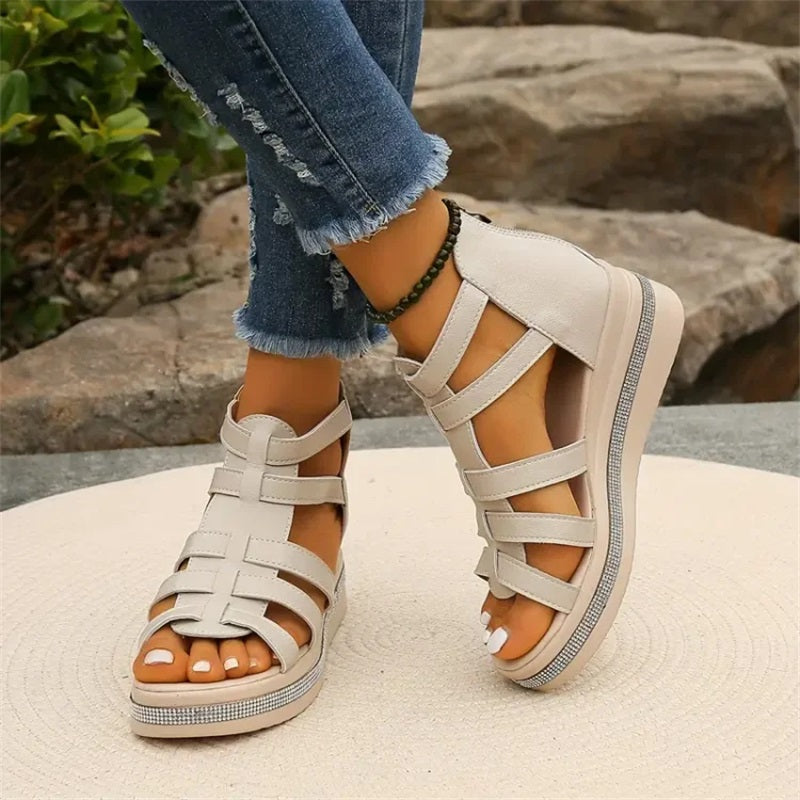Tina - Platform Sandalen met Strass-embellishment