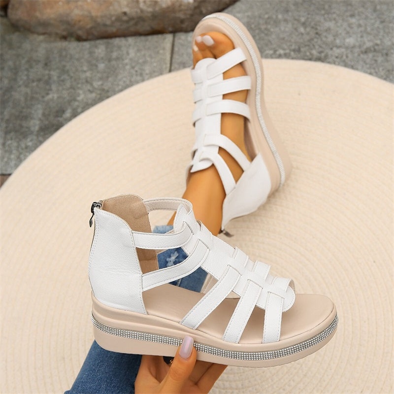 Tina - Platform Sandalen met Strass-embellishment