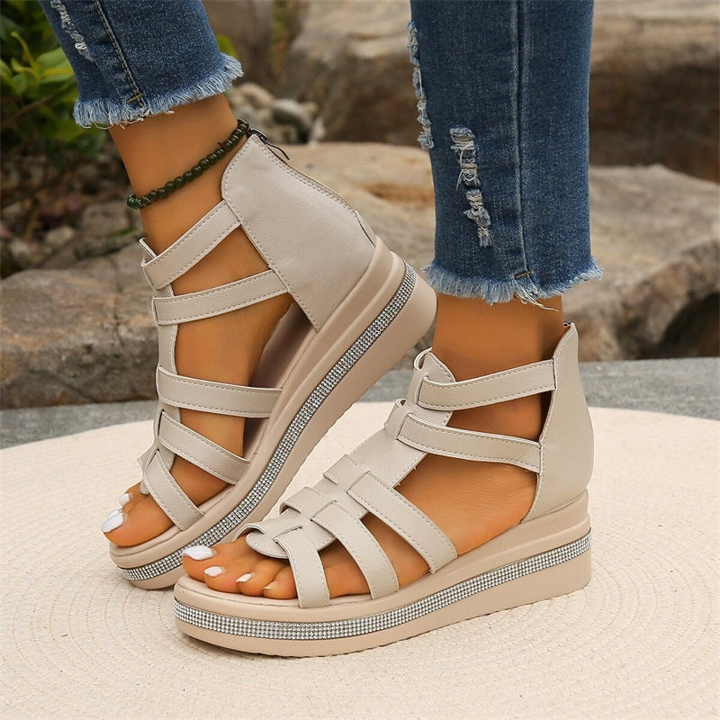 Tina - Platform Sandalen met Strass-embellishment