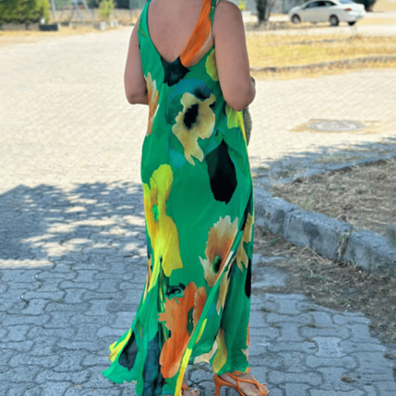 Maren - Mouwloze zomerjurk met bloemenprint