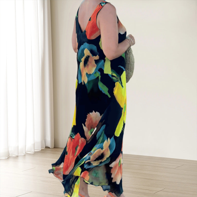Maren - Mouwloze zomerjurk met bloemenprint