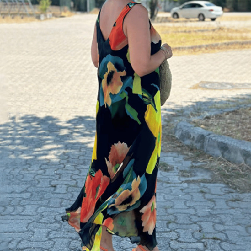 Maren - Mouwloze zomerjurk met bloemenprint