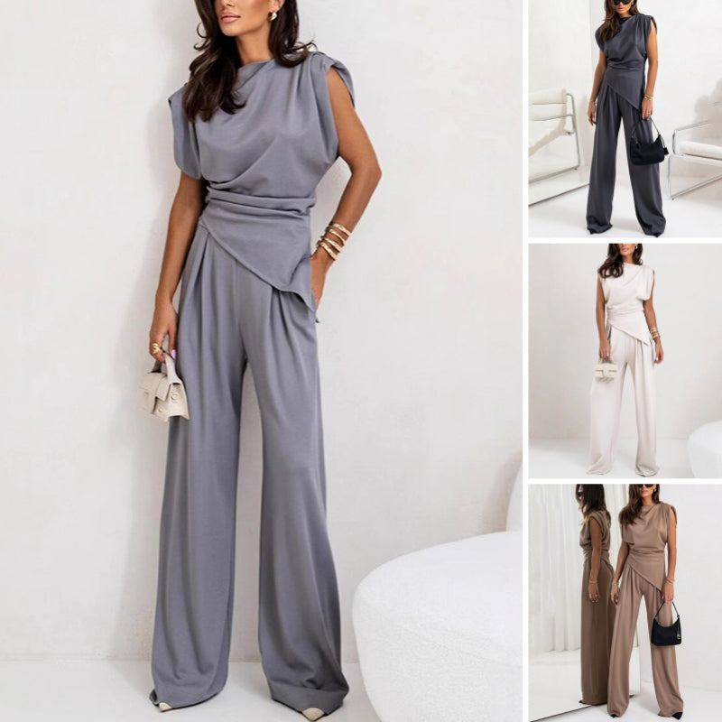 Alya - Elegant, Effen Twee-Delige Set voor Vrouwen