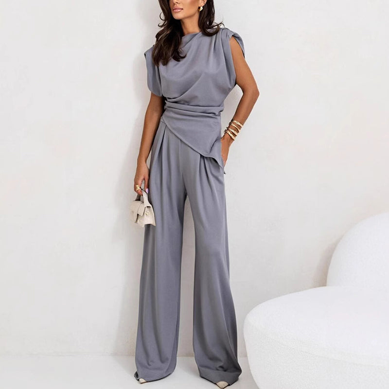 Alya - Elegant, Effen Twee-Delige Set voor Vrouwen