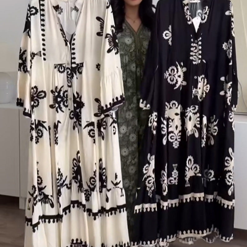 Katell - Dames Midi Dress met Ruches