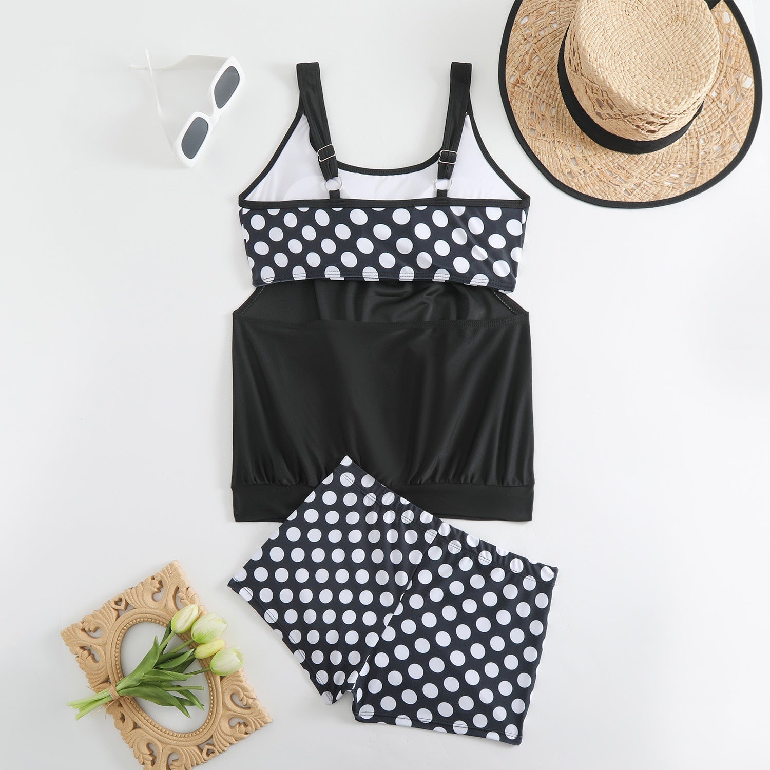Hesoria - Dames bikini met hoge taille en stippen voor zomerstrand