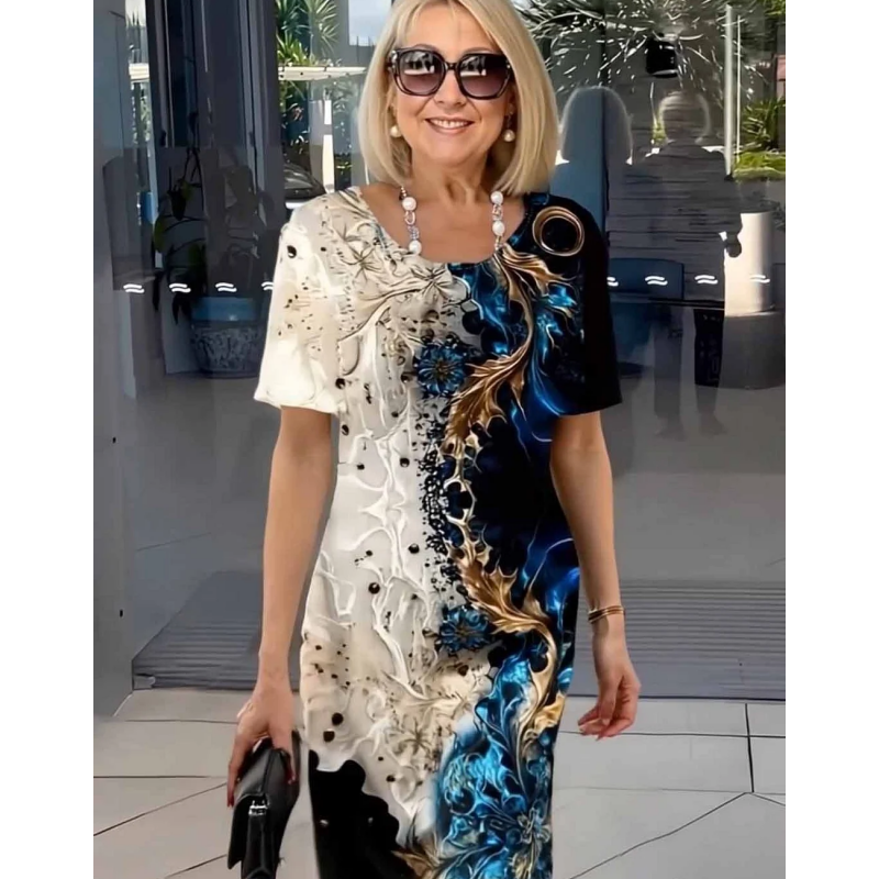 Selene - Casual zomerjurk voor dames met 3D-bloemdessin