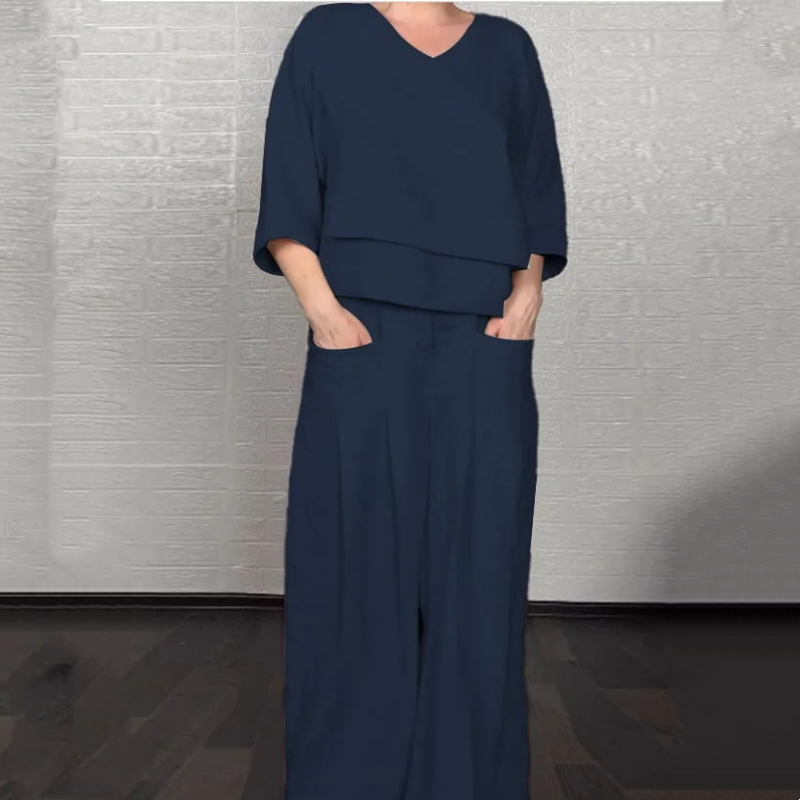 Ilyara - Casual Katoen Linnen Set voor Vrouwen