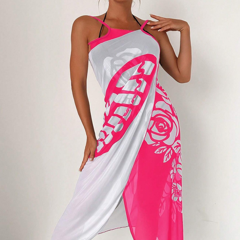 Kassara - Dames Badpak Cover-up met Vlinderpatroon