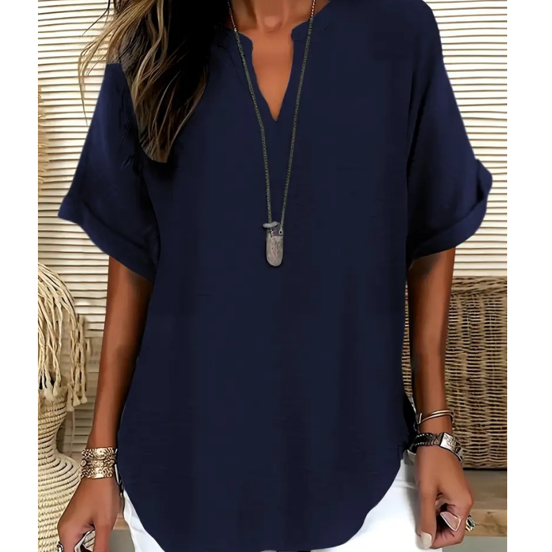 Sylmira - Elegante Losse Blouse met V-hals