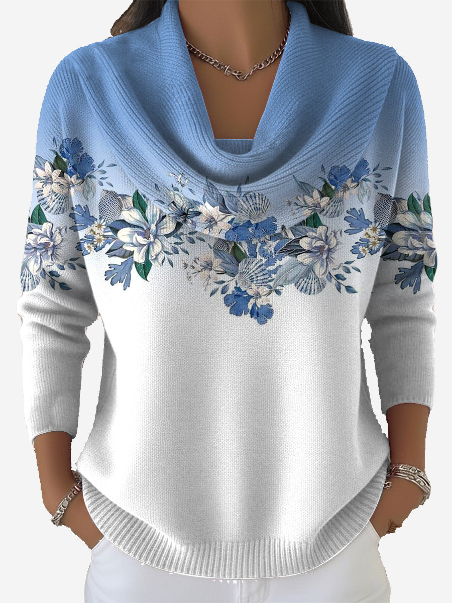 Elarionne - Zachte Trui met Bloemenprint