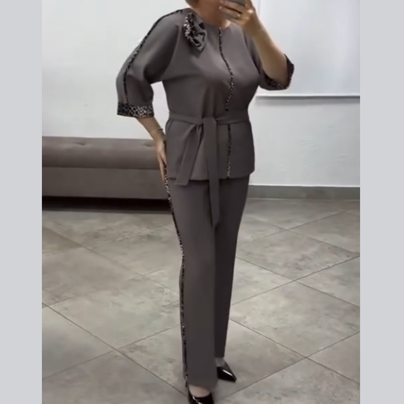 Quenilisse - Chic Dames Set met Luipaarddetails