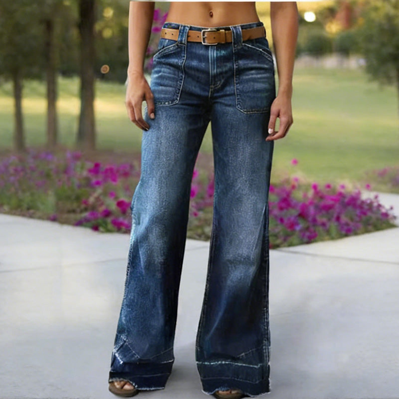 Aurevia - Jean Large Stijl Vintage Dames