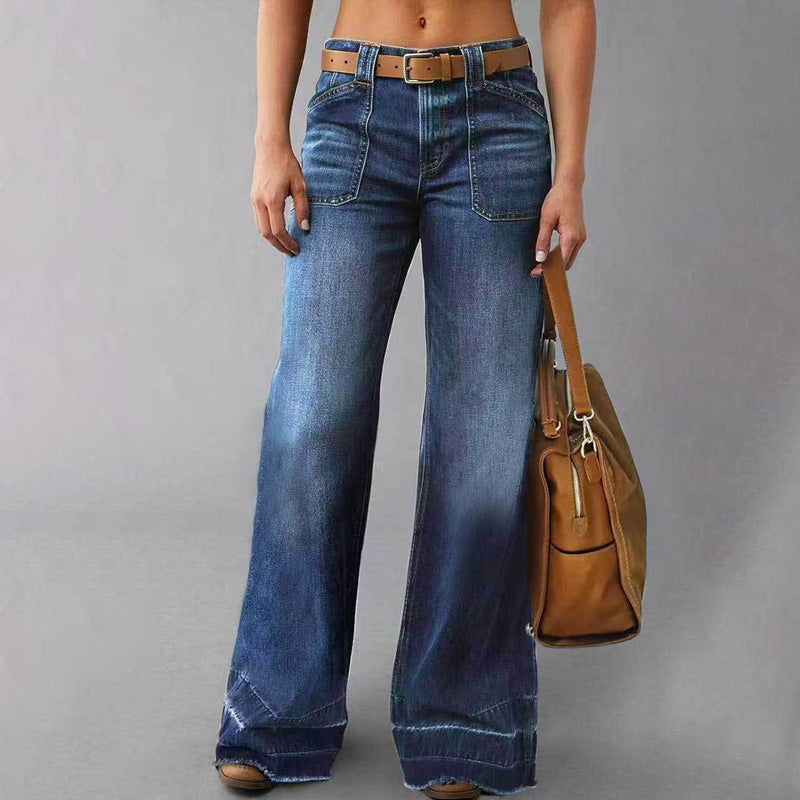 Aurevia - Jean Large Stijl Vintage Dames