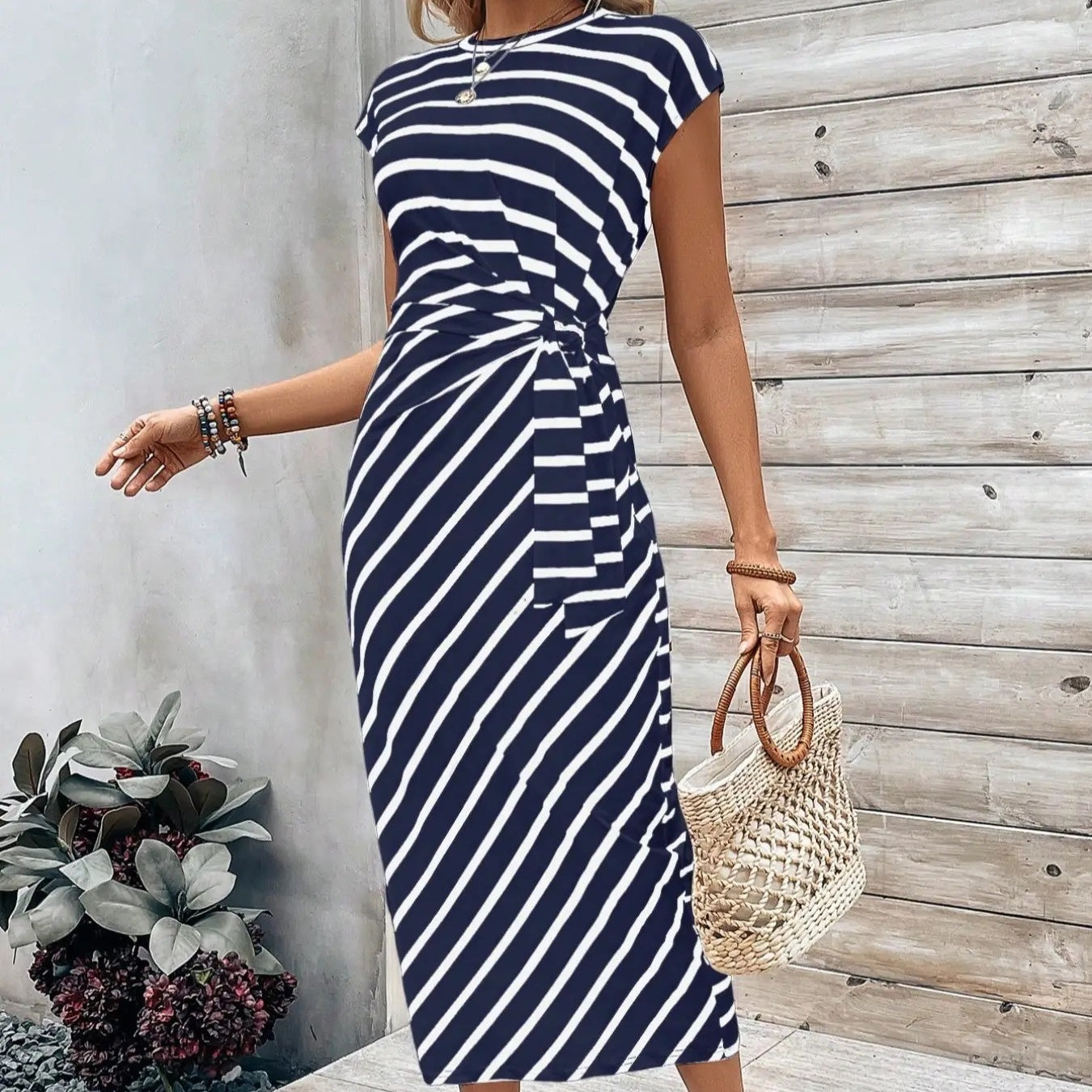 Joreliah - Strakke jurk voor dames met een flatterende leopardprint