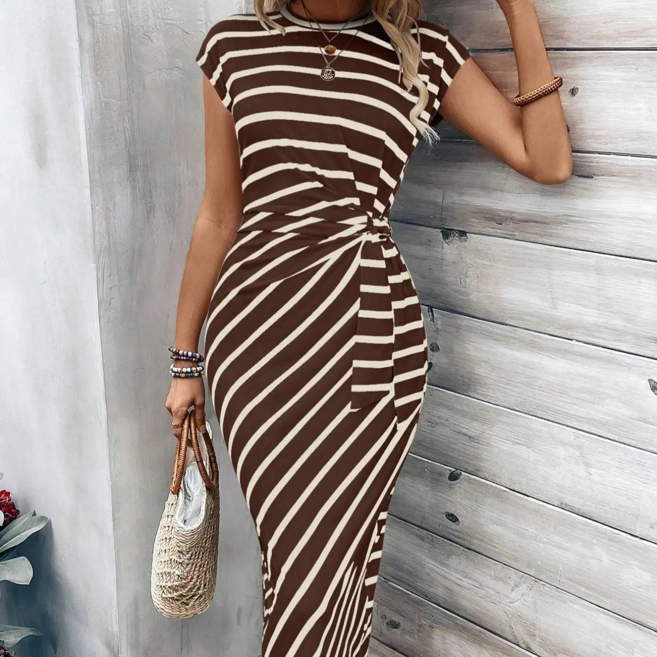 Joreliah - Strakke jurk voor dames met een flatterende leopardprint
