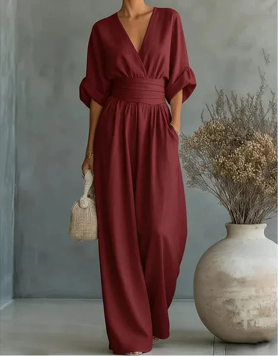 Avelissea - Dames jumpsuit met V-hals