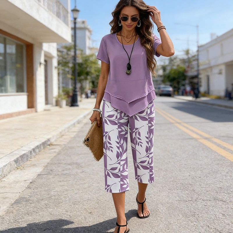 Myrizae - Vrouwen Set van Twee Stukken Comfortabel Licht Casual Zomerstijl