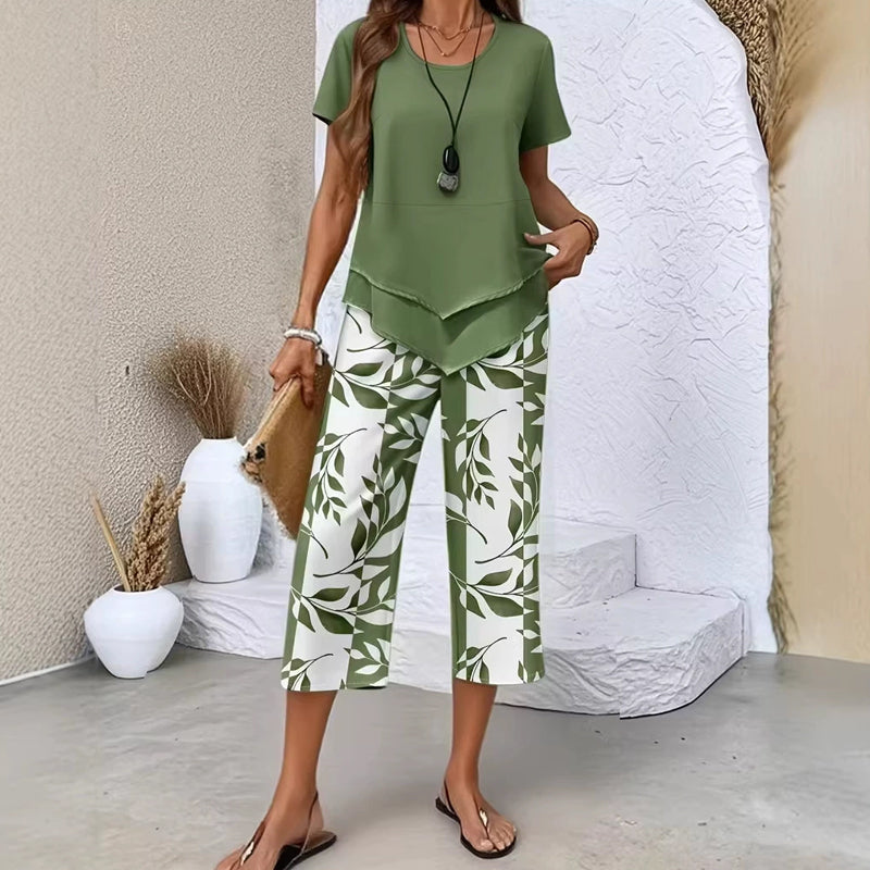 Myrizae - Vrouwen Set van Twee Stukken Comfortabel Licht Casual Zomerstijl