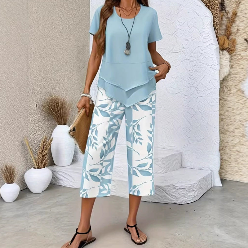 Myrizae - Vrouwen Set van Twee Stukken Comfortabel Licht Casual Zomerstijl