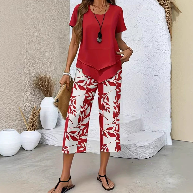 Myrizae - Vrouwen Set van Twee Stukken Comfortabel Licht Casual Zomerstijl