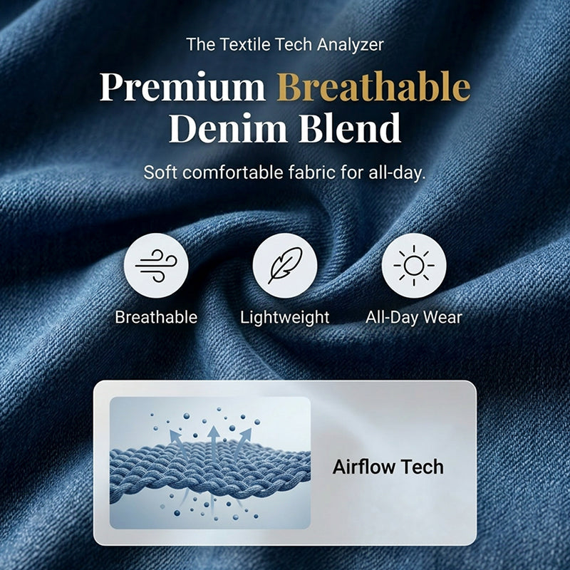 Olivessa - Lichte denim jurk voor dames met V-hals en casual snit