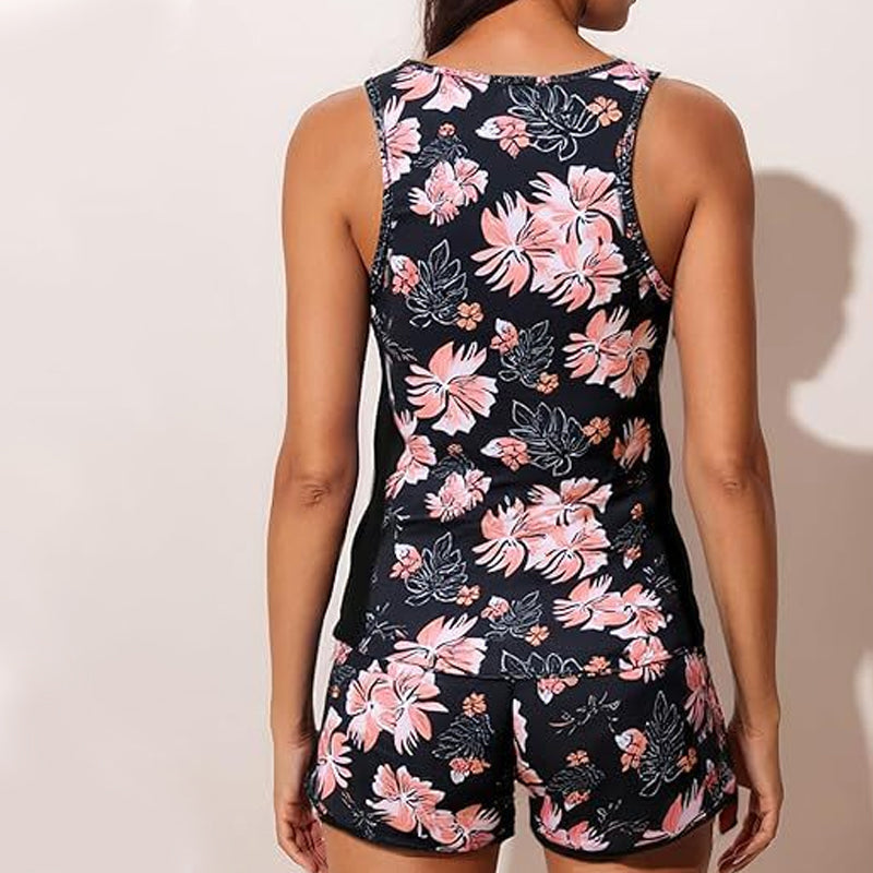 Elowyn - Vrouwen badpakset met tanktop en short