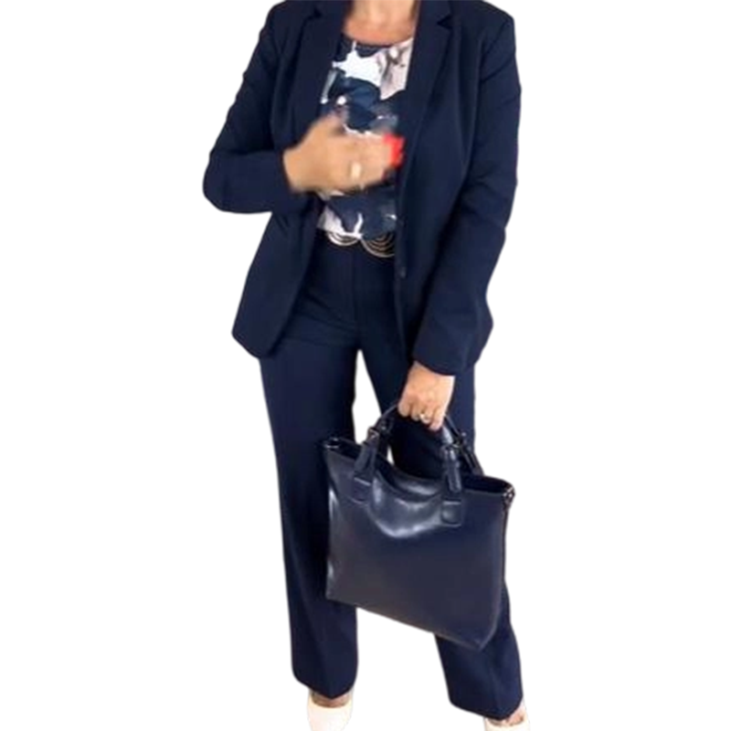 Rossane - Drie-delig damesensemble met elegante gestructureerde blazer