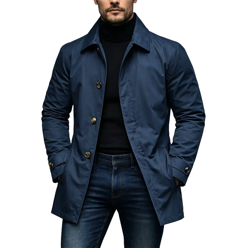 Christian - Waterdichte mid-lange trenchcoat voor mannen met een urban stijl