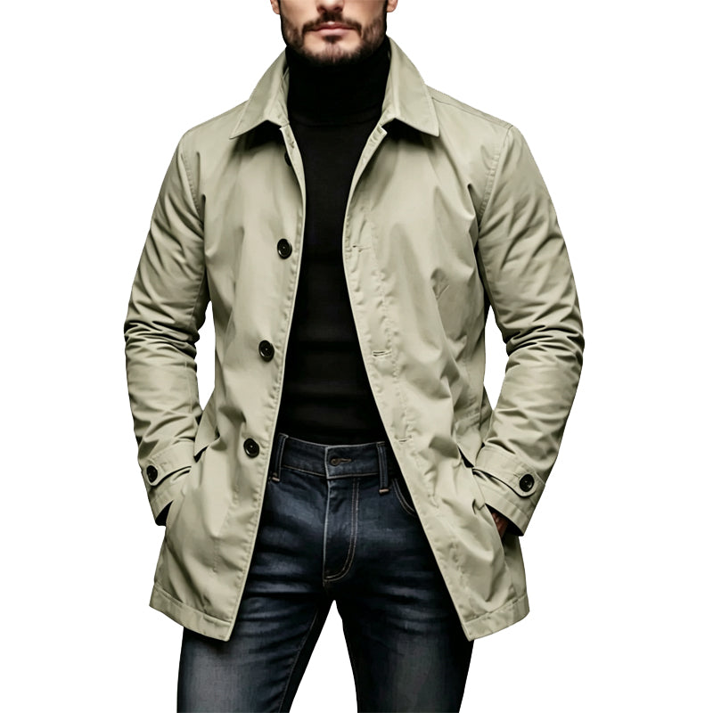 Christian - Waterdichte mid-lange trenchcoat voor mannen met een urban stijl