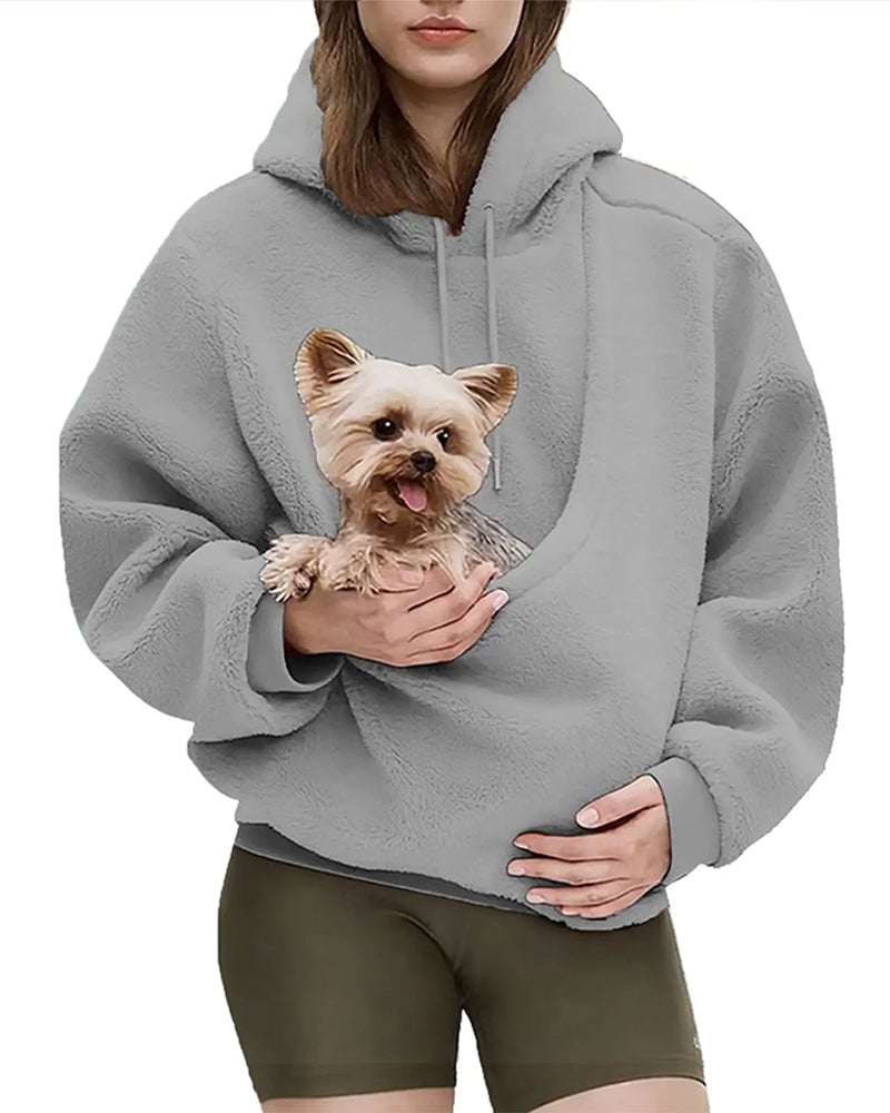 Seline - Dames hoodie met zak voor huisdier