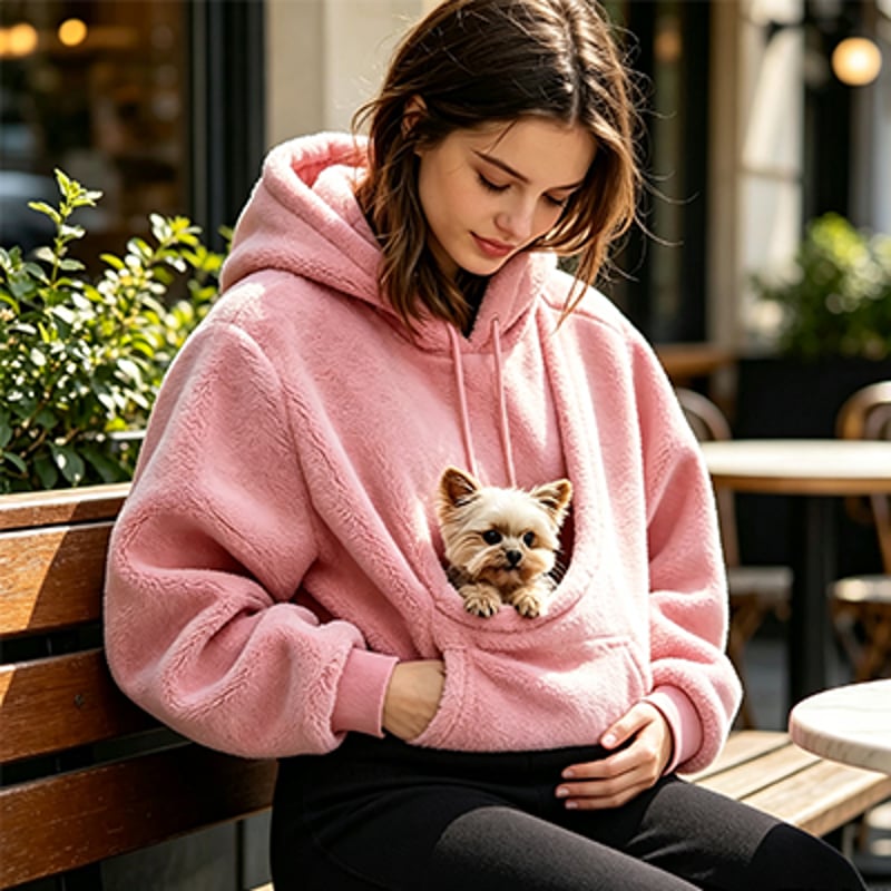 Seline - Dames hoodie met zak voor huisdier