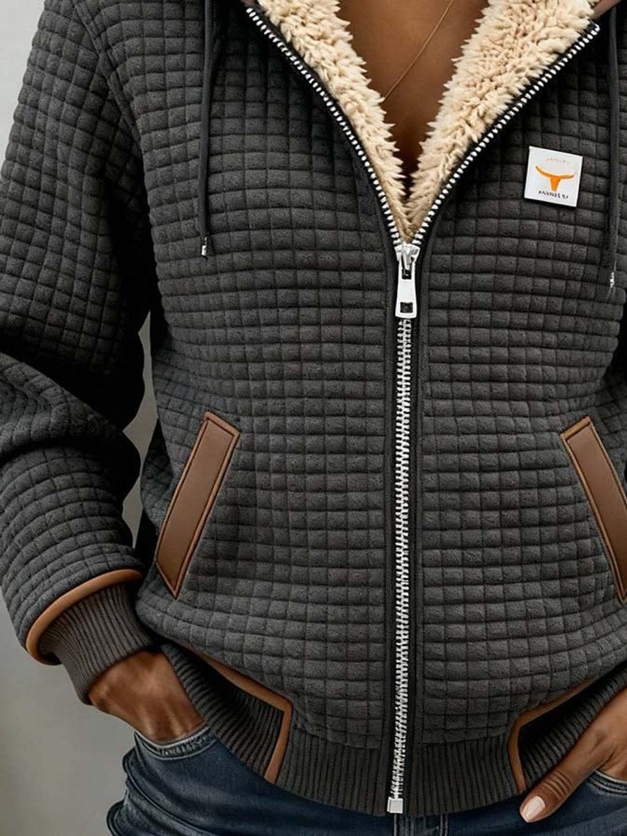 Séraphine - Dames hoodie jack met rits en sherpa voering